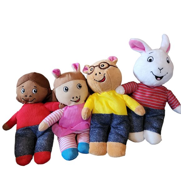2023 PBS Kids Arthur Marc Brown Stuffed Plush Set of 4 Characters by Greenbrier - Picture 1 of 2
